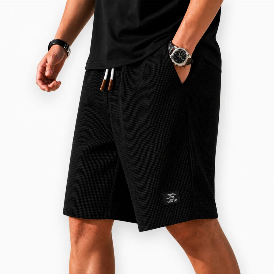Filippo| Bermuda Capri in tessuto waffle