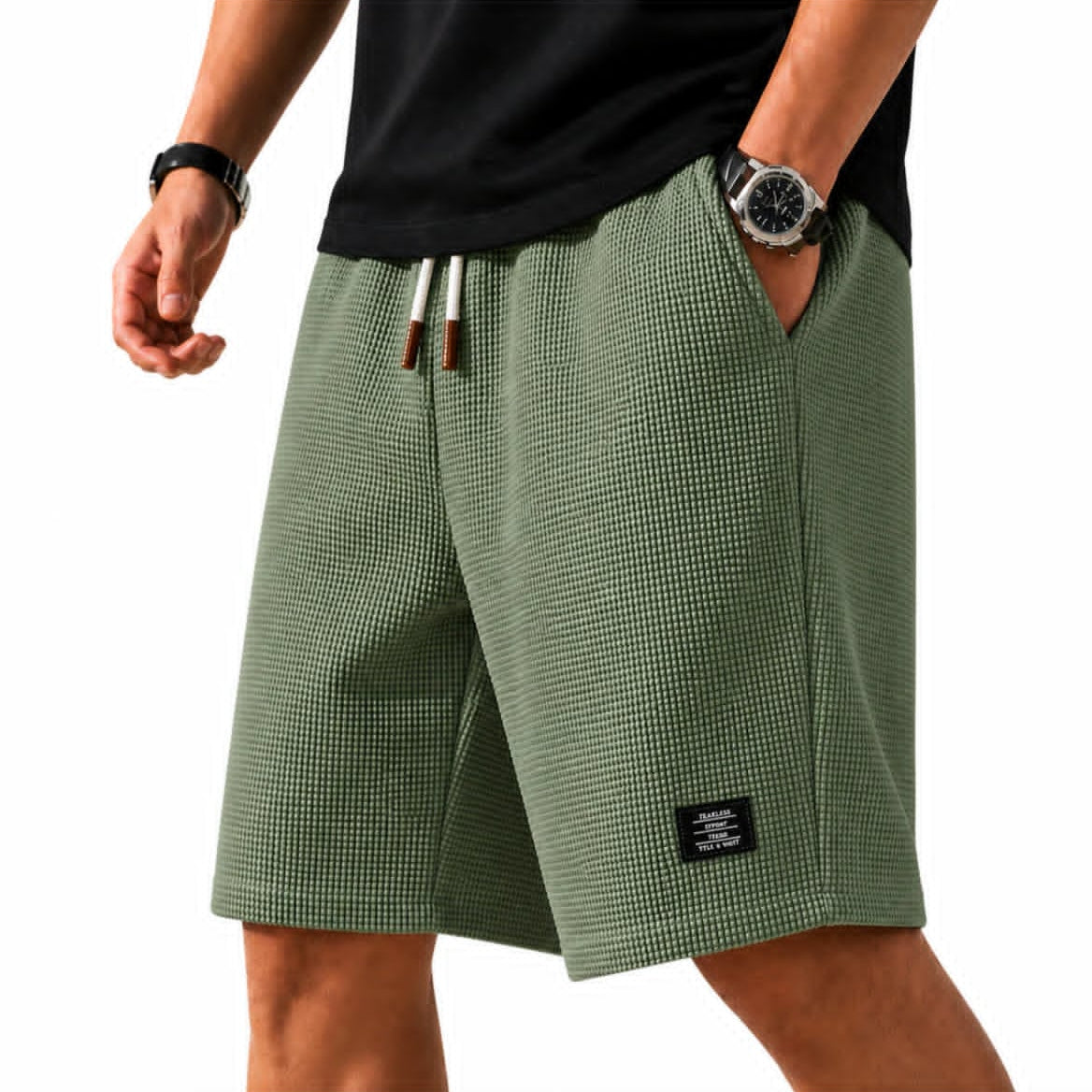 Filippo| Bermuda Capri in tessuto waffle