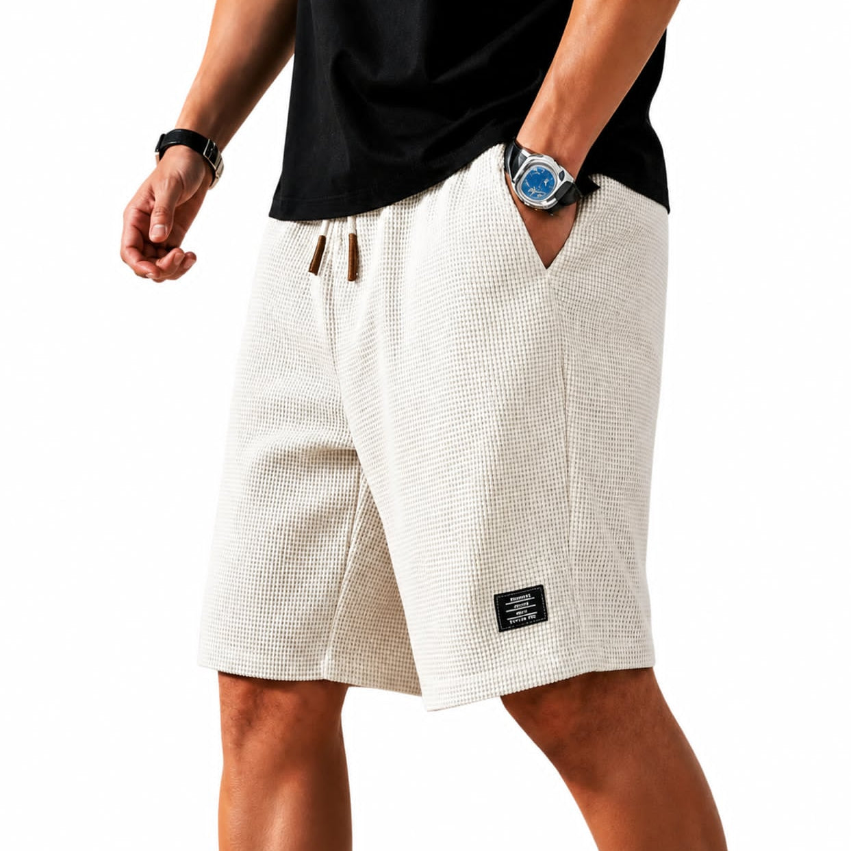 Filippo| Bermuda Capri in tessuto waffle